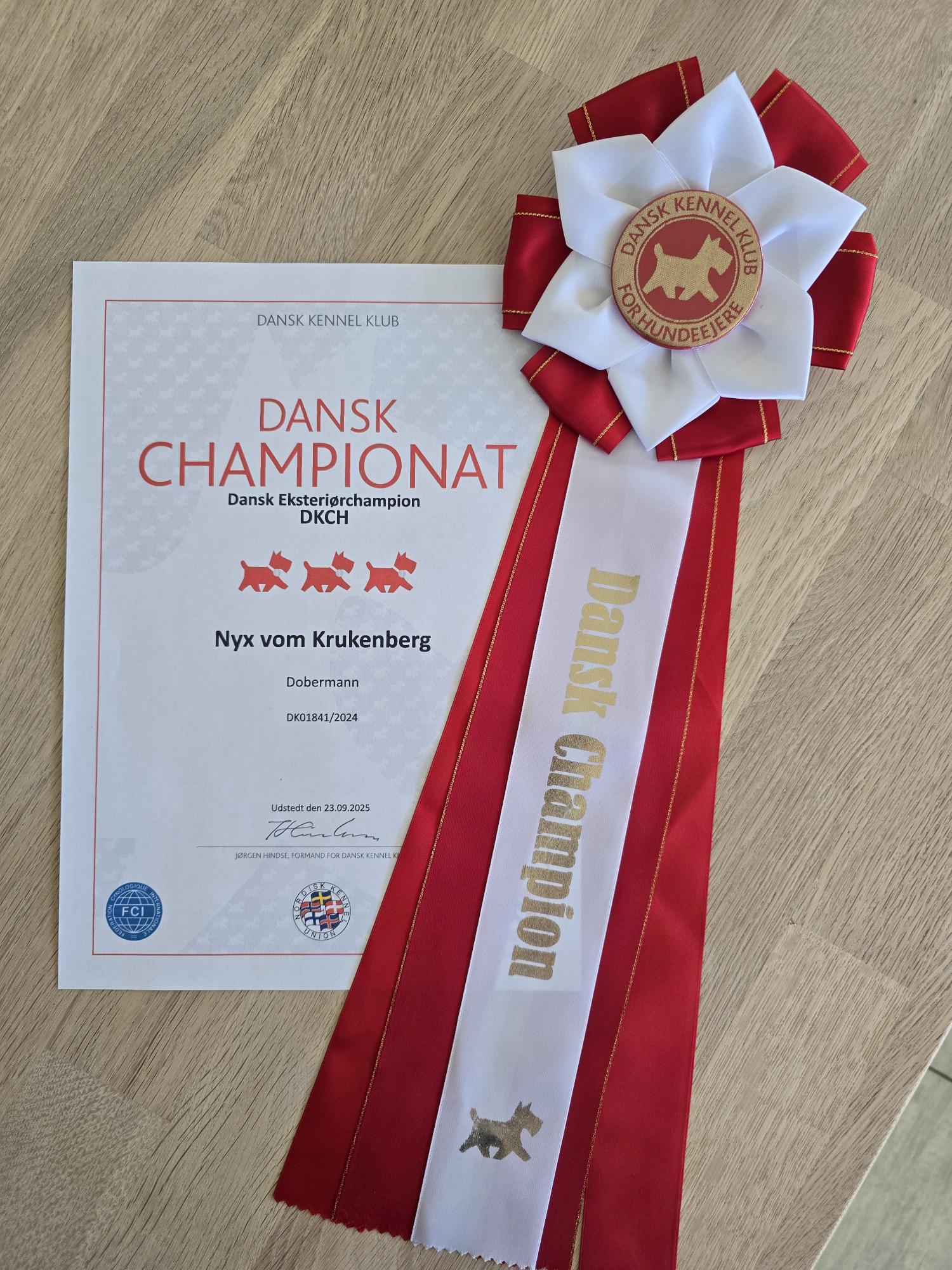 Nyx vom Krukenberg has become Danish Champion